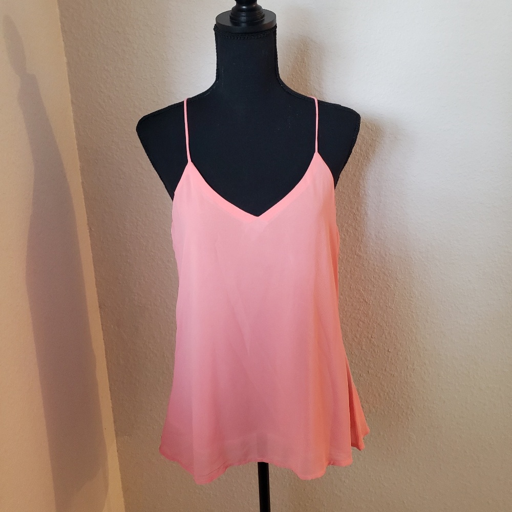 Womens Sexy Spring Peach Spaghetti Strap Top